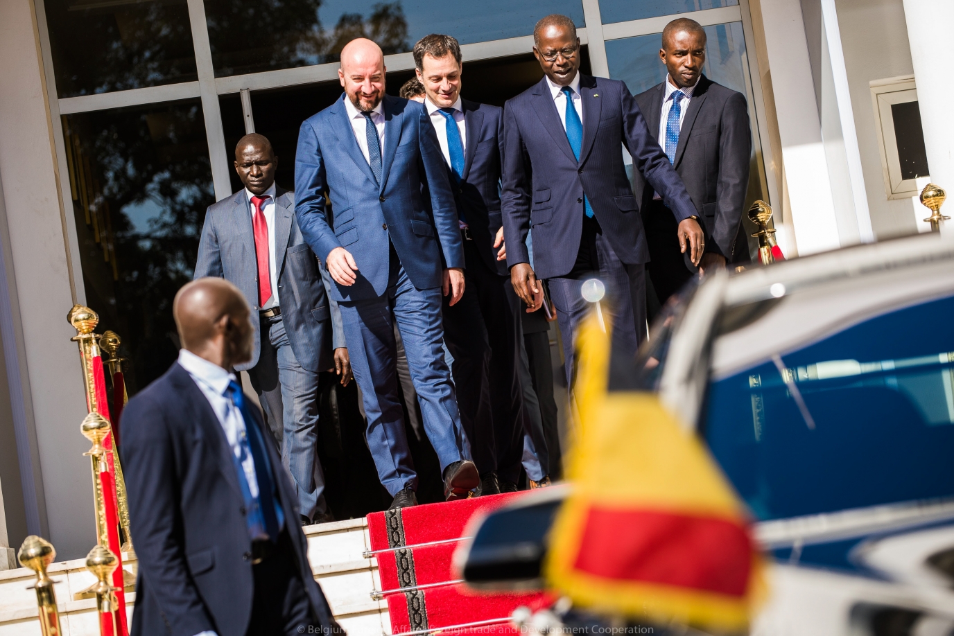 Arbeitsbesuch im Senegal: Treffen mit dem senegalesischen Premierminister Mahammed Boun Abdallah Dionne und dem Minister der Entwicklungszusammenarbeit Alexander De Croo.