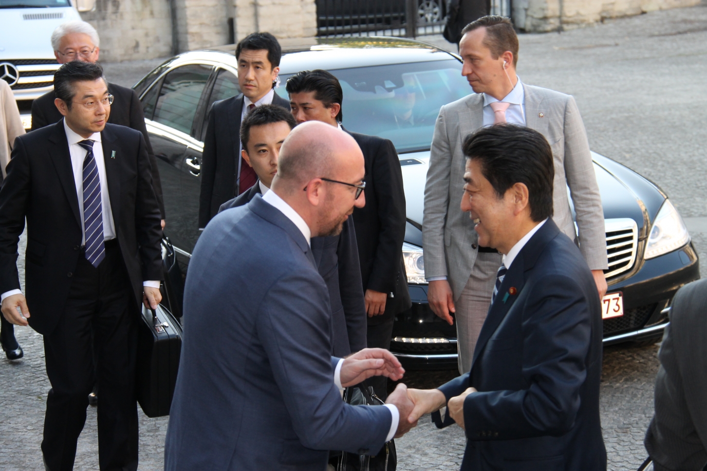 Meeting between Prime Minister Charles Michel and the Prime Minister of Japan, Mr. Shinzō Abe