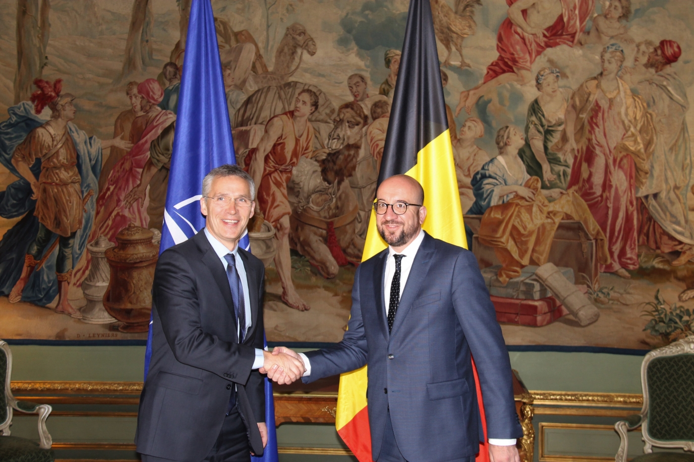 Meeting with NATO Secretary General Jens Stoltenberg in order to prepare the special NATO meeting in Brussels