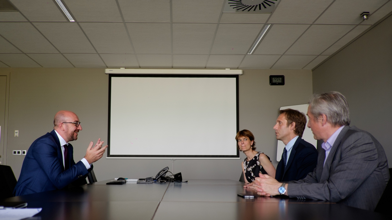 Bezoek van de eerste minister Charles Michel aan het innoverend bedrijf : EASI