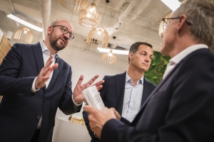 Visite de BeCentral par le Premier Ministre Charles Michel et le Vice-Premier Alexander De Croo