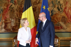 Meeting Ursula von der Leyen and Charles Michel 