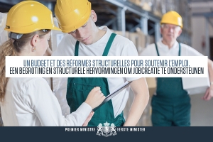 Le contrôle budgétaire est bouclé. Le ‪Gouvernement fédéral fait de l'emploi une priorité.