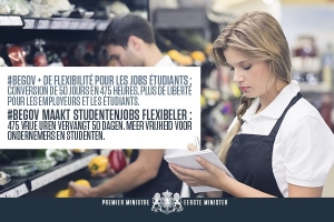 Jobstudenten mogen 475 uren werken in de plaats van 50 dagen 