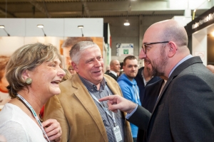 Visite du salon Horecatel avec le Ministre Willy Borsus à Marche-en-Famenne