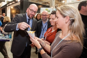 Visite du salon Horecatel avec le Ministre Willy Borsus à Marche-en-Famenne. 