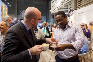 Visite du salon Horecatel avec le Ministre Willy Borsus à Marche-en-Famenne. 