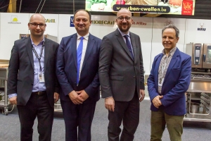 Visite du salon Horecatel avec le Ministre Willy Borsus à Marche-en-Famenne. 