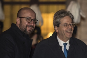 Premierminister Michel mit dem italienischen Premierminister Paolo Gentiloni