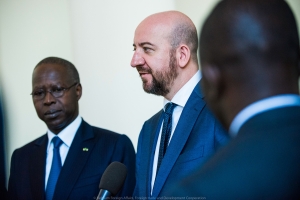 Arbeitsbesuch im Senegal: Treffen mit dem senegalesischen Premierminister Mahammed Boun Abdallah Dionne und dem Minister der Entwicklungszusammenarbeit Alexander De Croo.