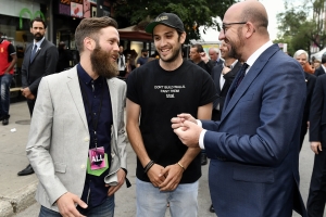 Stand au festival « Mural » à Montréal : « La Belgique. Autrement phénoménale. »