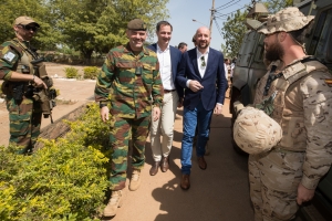 Visite à nos militaires présents sur la base de Koulikouro au Mali