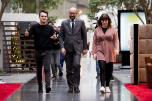 Chouette discussion avec Dorothée et Maarten de QMusic, visite et rencontre avec toute l’équipe du groupe Medialaan.