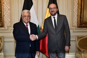 Treffen mit dem Präsidenten der Palästinensischen Autonomiebehörde, S. E. Mahmoud Abbas