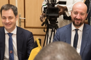 Arbeitsbesuch im Senegal: Treffen mit dem senegalesischen Premierminister Mahammed Boun Abdallah Dionne und dem Minister der Entwicklungszusammenarbeit Alexander De Croo.