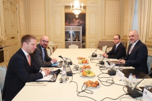 Treffen mit dem albanischen Premierminister Edi Rama