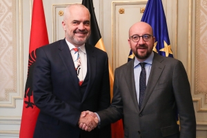 Treffen mit dem albanischen Premierminister Edi Rama