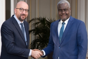 Rencontre avec le Président de la Commission de l'Union africaine Moussa Faki. 