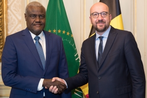 Rencontre avec le Président de la Commission de l'Union africaine Moussa Faki. 