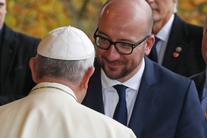 Bezoek aan de Europese Raad in Straatsburg voor de ontvangst van paus Franciscus