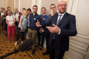 21. Juli 2015: Nationalfeiertag, Besichtigung der Rue de la Loi Nummer 16