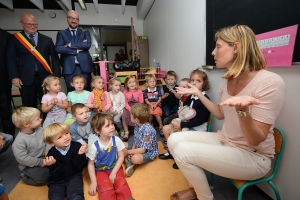 Bezoek aan de eerste taalbadschool in Frasnes-lez-Anvaing