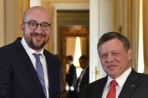 State Visit Jordan: Audience HM King Abdullah II & Prime Minister Charles Michel