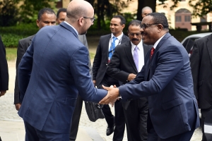 Ontmoeting met de eerste minister van de Federale Democratische Republiek Ethiopië, Z.E. de heer Haile Mariam Dessalegn