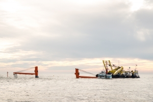 Visite de l'épave du cargo Flinterstar échouée entre Ostende et Zeebrugge avec le Secrétaire d’Etat Bart Tommelein