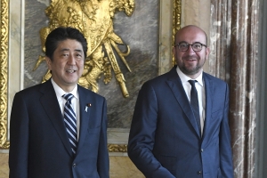 Meeting between Prime Minister Charles Michel and the Prime Minister of Japan, Mr. Shinzō Abe