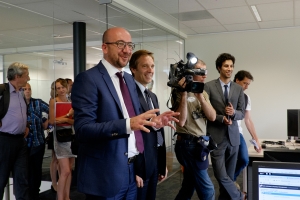 Bezoek van de eerste minister Charles Michel aan het innoverend bedrijf : EASI